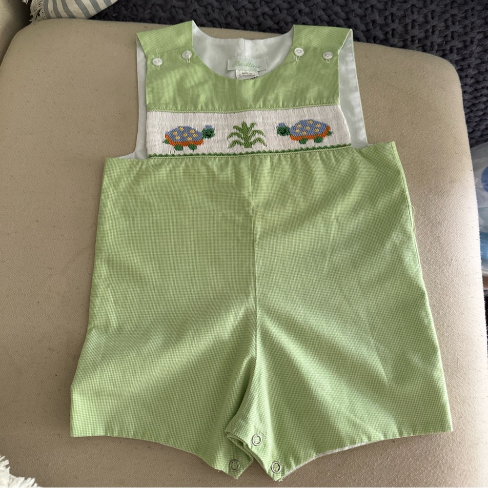 Green Kids One Piece with Turtle Design